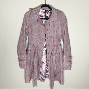 Poleci distressed style trench coat